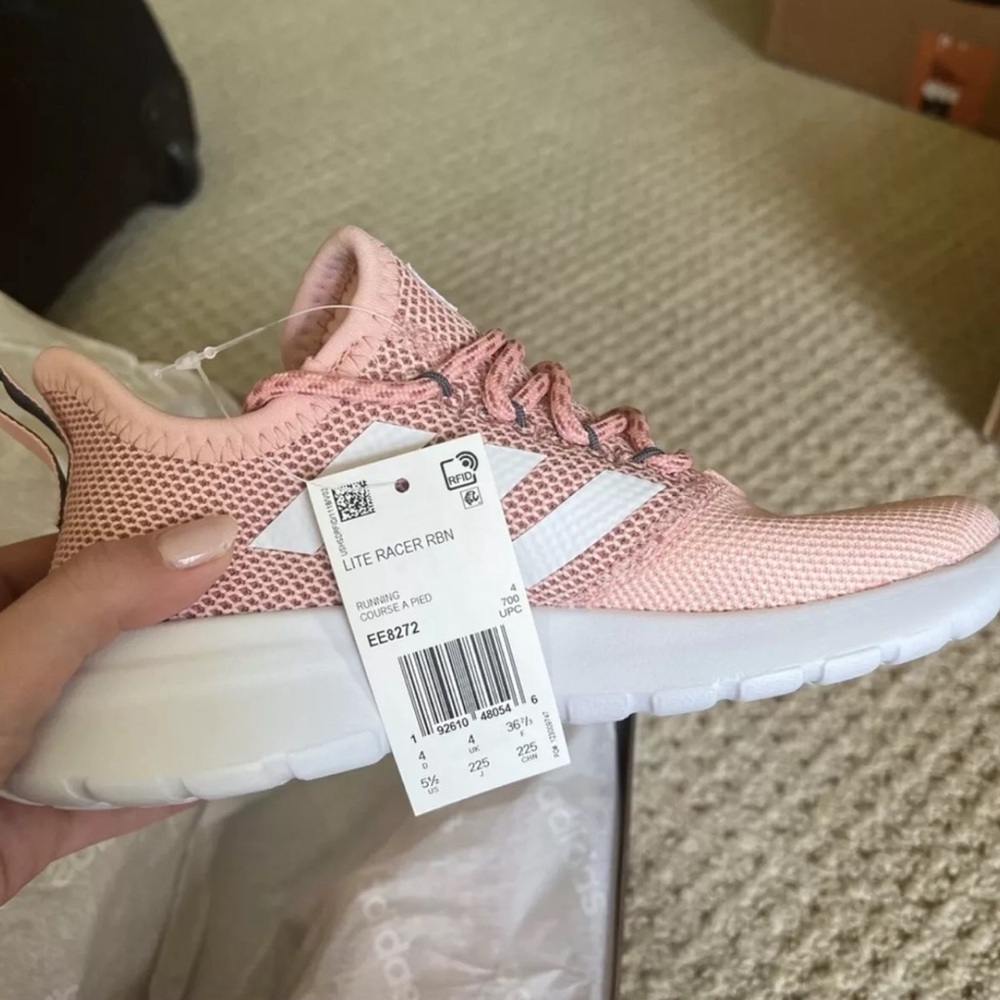 NWT Adidas Women’s Lite Racer RBN running shoes sized 5.5 - in original box - Picture 3 of 7
